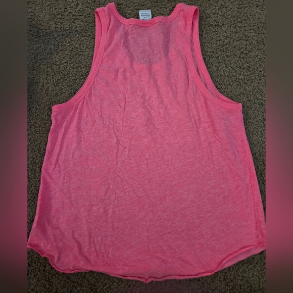 PINK Victoria's Secret Bling Vintage Sequin Spellout Oversized Tank Top - Picture 3 of 4